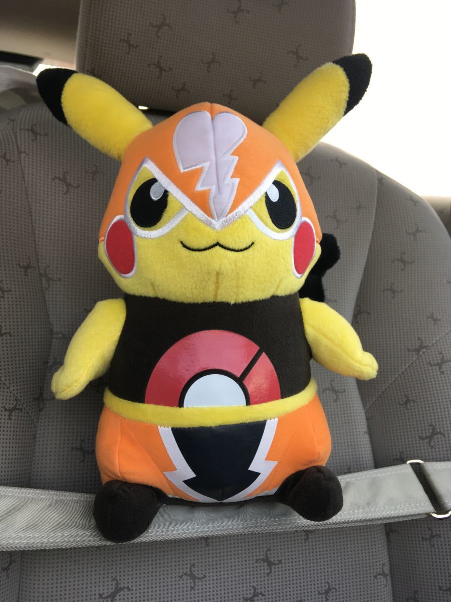 ポッ拳　でっかいマスクド・ピカチュウぬいぐるみ　ポケットモンスター